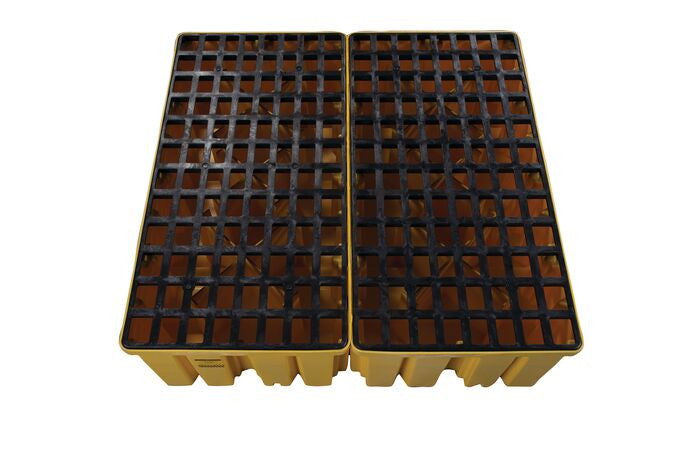4-Drum Spill Control Pallet, Yellow, 132-Gal Capacity - manufacturer product image 3