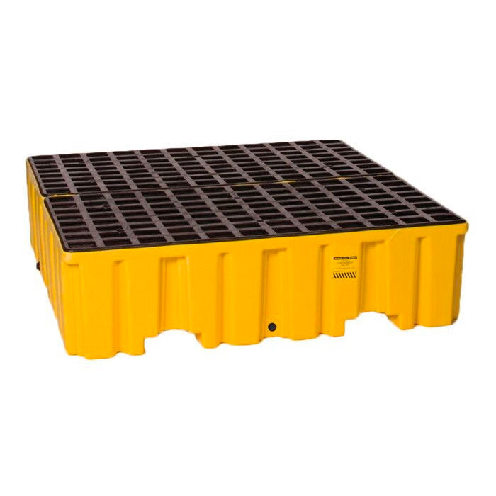 4-Drum Spill Control Pallet, Yellow, 132-Gal Capacity - manufacturer product image 2