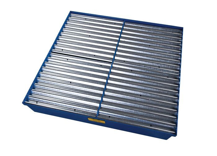 4-Drum Steel Spill Pallet, Blue Powder,  No Drain Plug - manufacturer product image 4