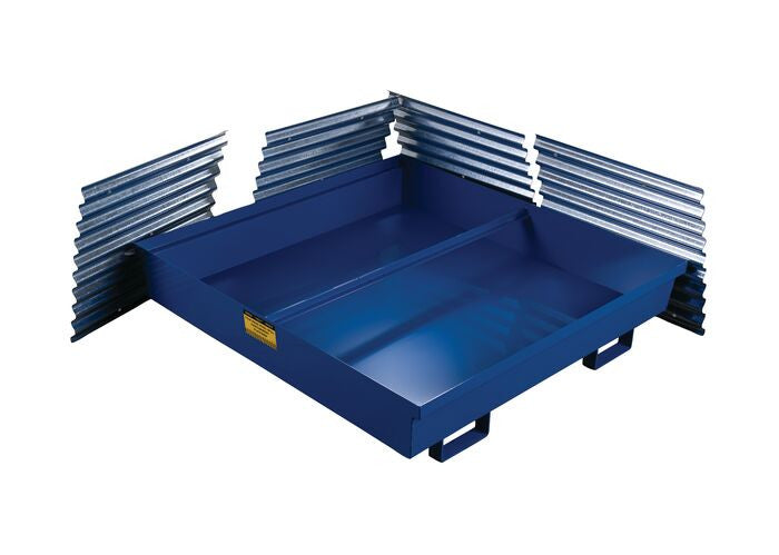 4-Drum Steel Spill Pallet, Blue Powder,  No Drain Plug - manufacturer product image 2
