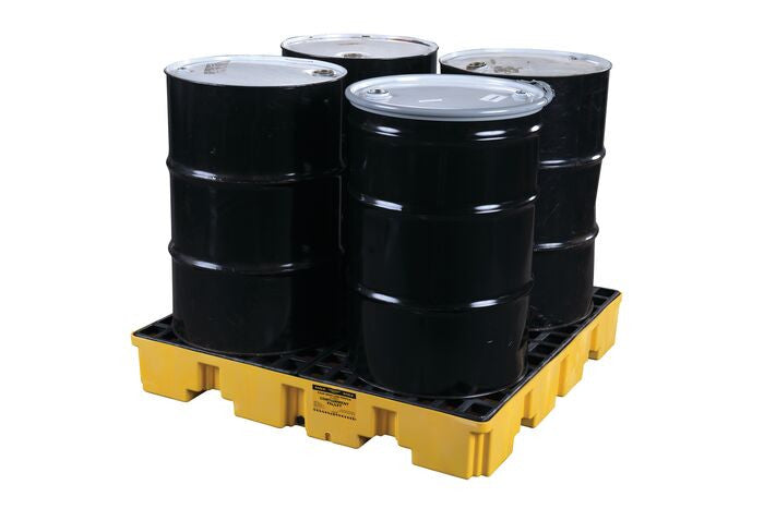 4-Drum Spill Control Pallet, Yellow, 8000lb load capacity - manufacturer product image 4