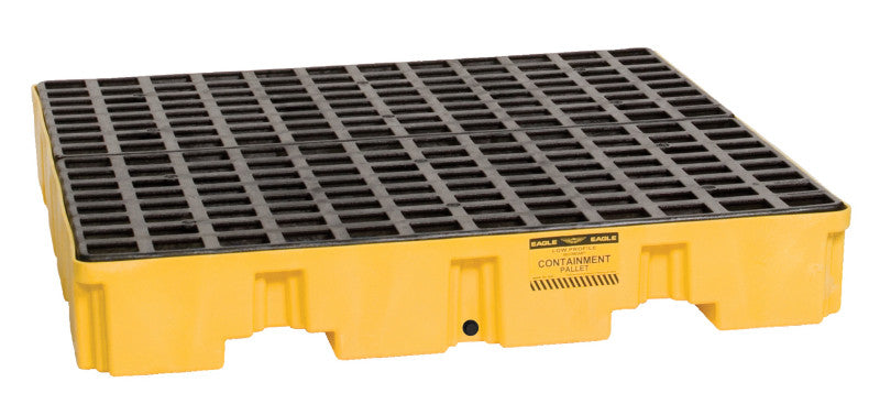 4-Drum Spill Control Pallet, Yellow, 8000lb load capacity - manufacturer product image 2