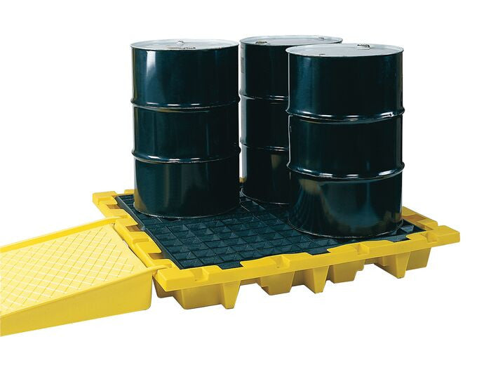 4-Drum Spill Control Pallet, Yellow, Nesting, 6000lb load capacity - manufacturer product image 2