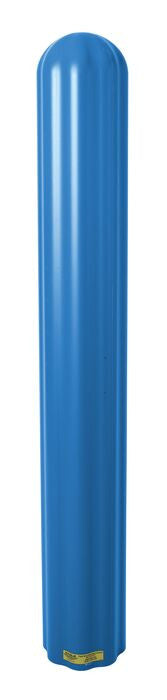 6 inch Round 56 inch Blue Ribbed Bollard Covers - manufacturer product image 1