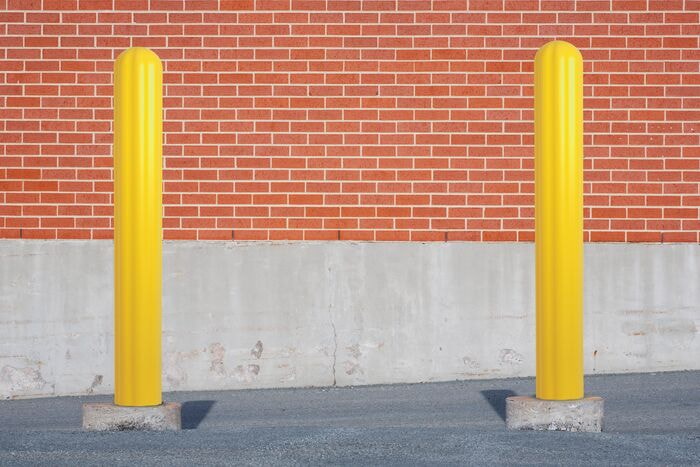 8 inch Round 72 inch Yellow Ribbed Bollard Covers - manufacturer product image 4
