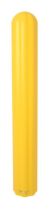 8 inch Round 72 inch Yellow Ribbed Bollard Covers - manufacturer product image 1