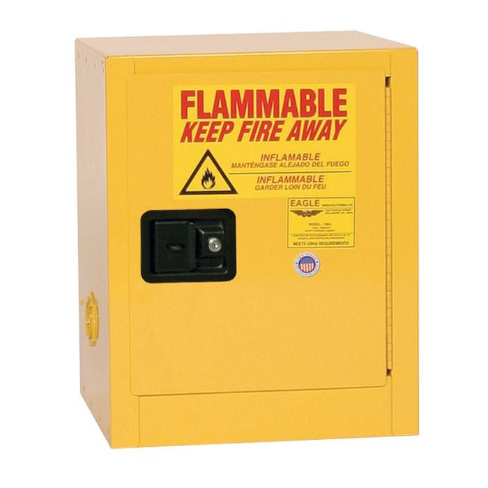 4-Gal Self-Closing Yellow Flammables Cabinet - manufacturer product image 1