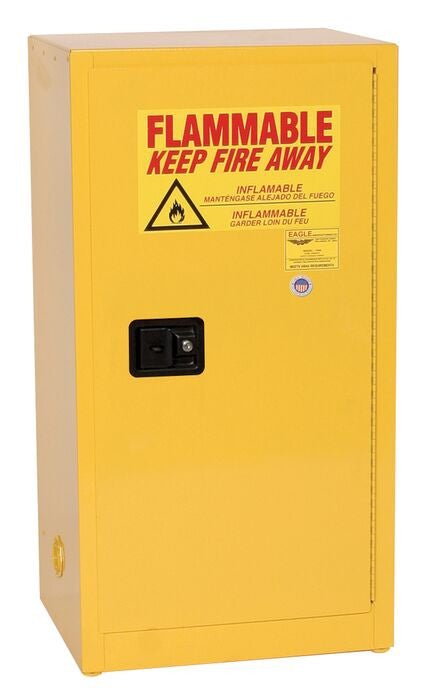 16-Gal Self-Closing Yellow Flammables Cabinet - manufacturer product image 1