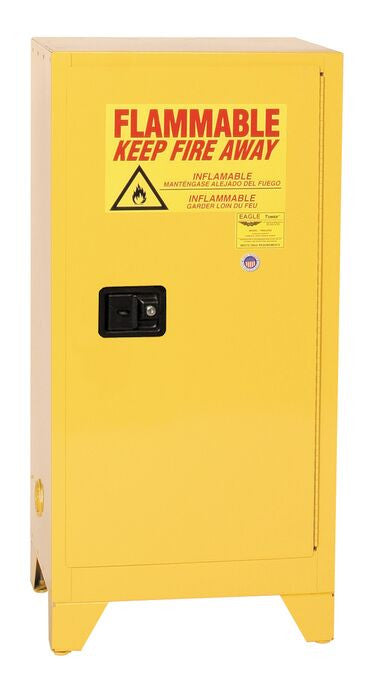 16-Gal. Self-Closing Yellow Fire Cabinet w/ Legs - manufacturer product image 1