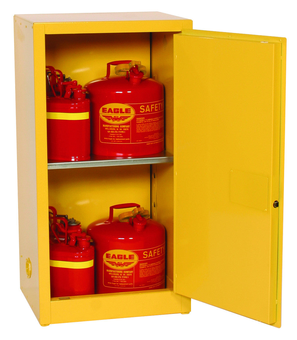 16-Gal Manual Door Yellow Flammables Cabinet - manufacturer product image 2