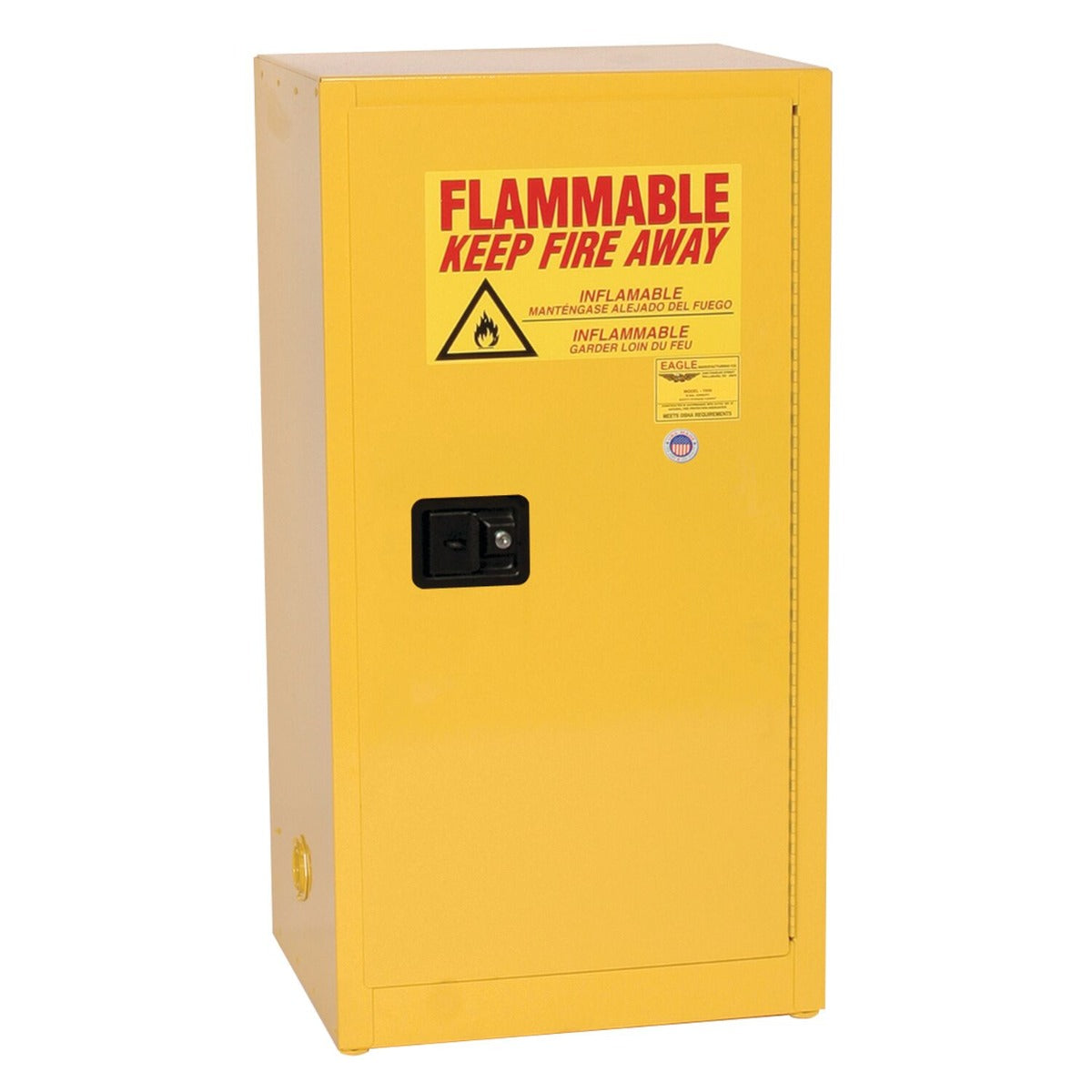 16-Gal Manual Door Yellow Flammables Cabinet - manufacturer product image 1