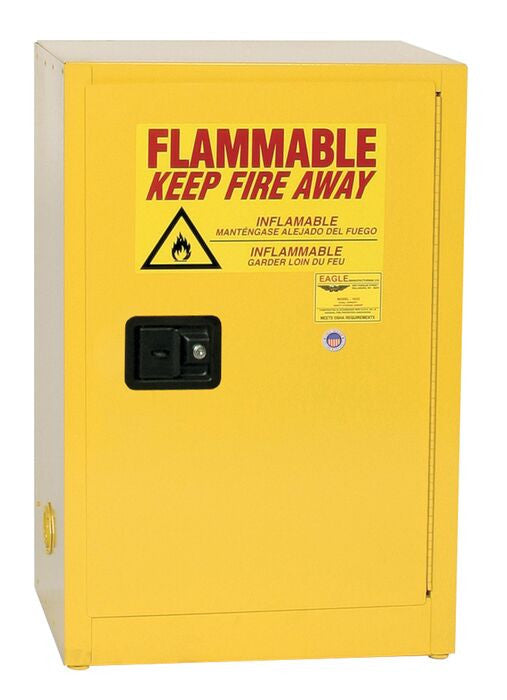 12-Gal Self-Closing Yellow Flammables Cabinet - manufacturer product image 1