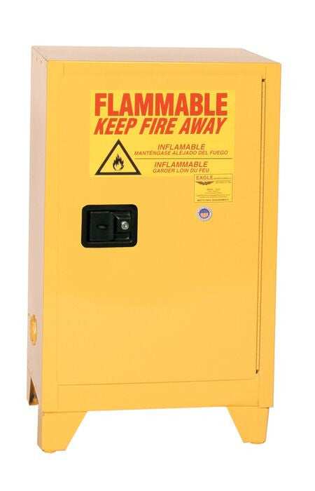 12-Gal. Self-Closing Yellow Fire Cabinet w/ Legs - manufacturer product image 1