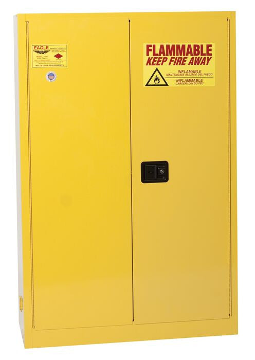 45-Gal Sliding Door Yellow Flammables Cabinet - manufacturer product image 1