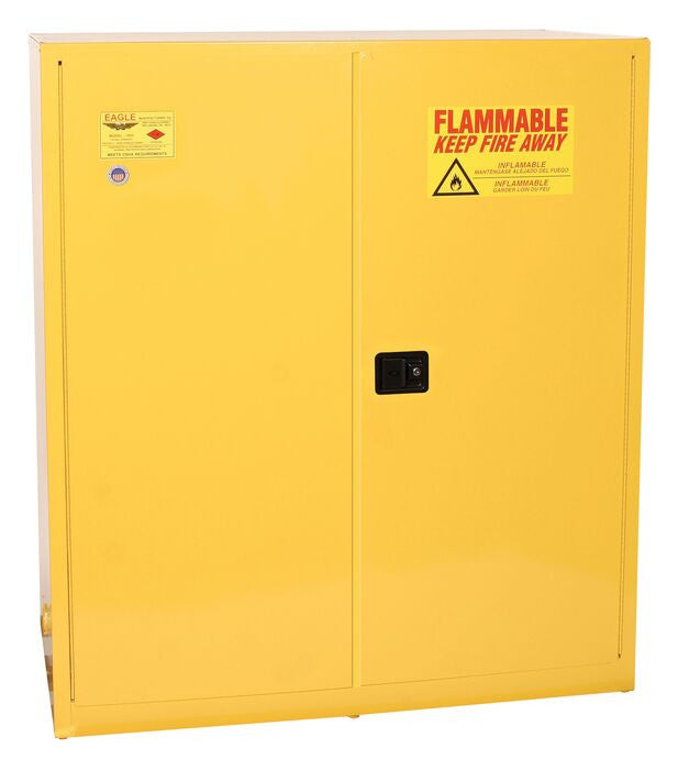 110-Gal Yellow Safety Cabinet, 2x 55-Gal Drums, Manual Close - manufacturer product image 1