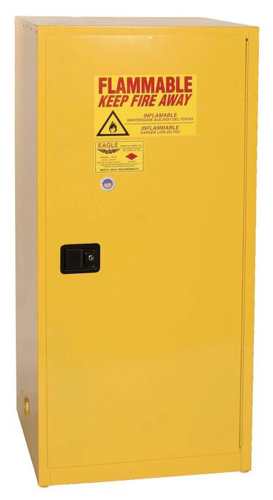 60-Gal Manual 1-Door Yellow Flammables Cabinet - manufacturer product image 1