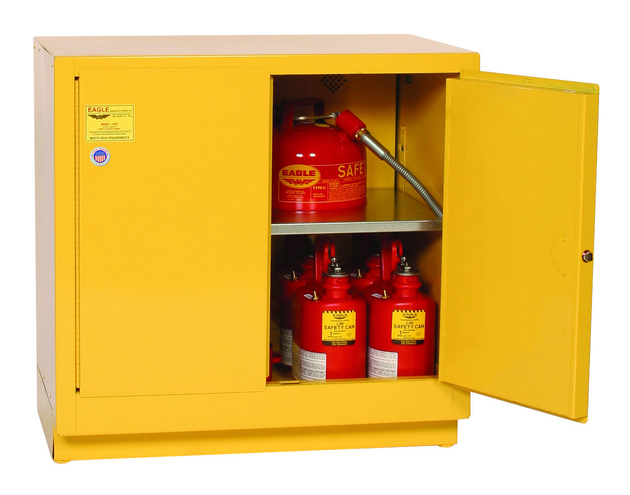 22-Gal Under-Counter Manual Close Yellow Fire Cabinet - manufacturer product image 2