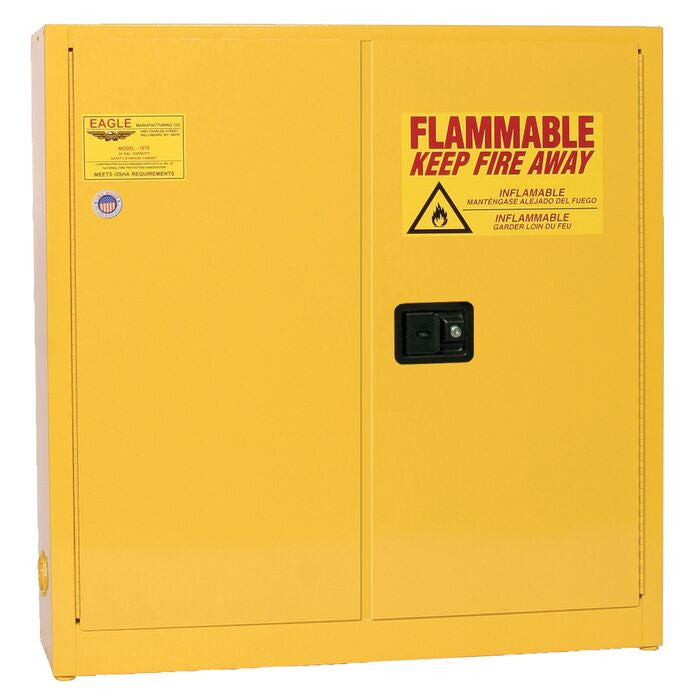 24-Gal Wall-Mount Self-Closing Yellow Fire Cabinet - manufacturer product image 1