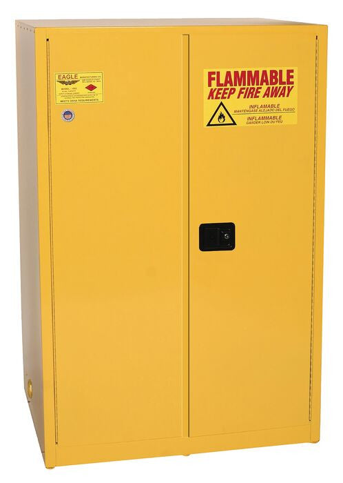 90-Gal Manual 2-Door Yellow Flammables Cabinet - manufacturer product image 1