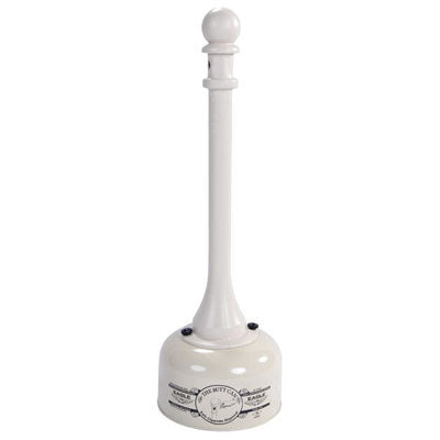 2-Gal. Metal/Poly Cigarette Receptacle, Beige - Cigarette Receptacles