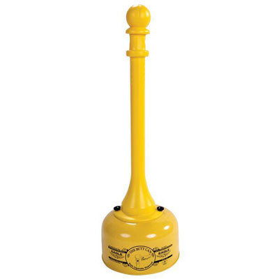 2-Gal. Metal/Poly Cigarette Receptacle, Yellow - Cigarette Receptacles