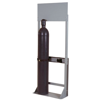 Floor Mount Double Gas Cylinder Stand Process Station, steel - Gas Cylinder Storage