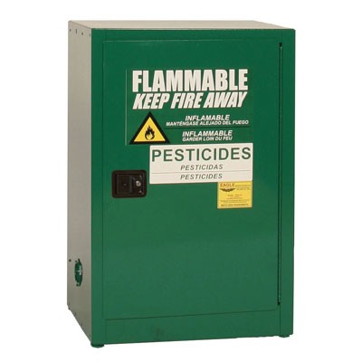20-Gal Pesticide Green Safety Cabinet, Self-Closing - Safety Cabinets