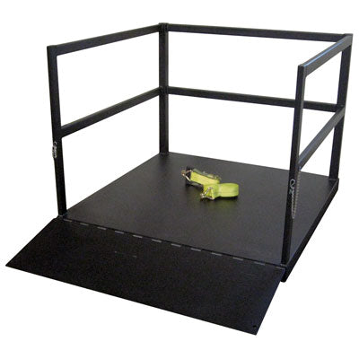 21-Gas Cylinder Forklift Pallet, Ramp End Load, steel - Gas Cylinder Storage