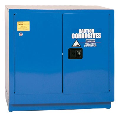 22-Gal Acid/Corrosive Blue Metal Safety Cabinet, 2-Door Self-Closing, Under-Counter - Safety Cabinets