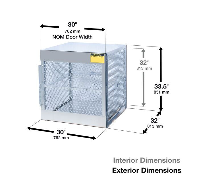 Storage Locker Cabinet, 4 Vertical LPG Cylinders - manufacturer product image 2