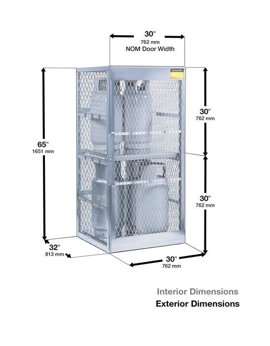 Storage Locker Cabinet, 8 Vertical LPG Cylinders - manufacturer product image 3
