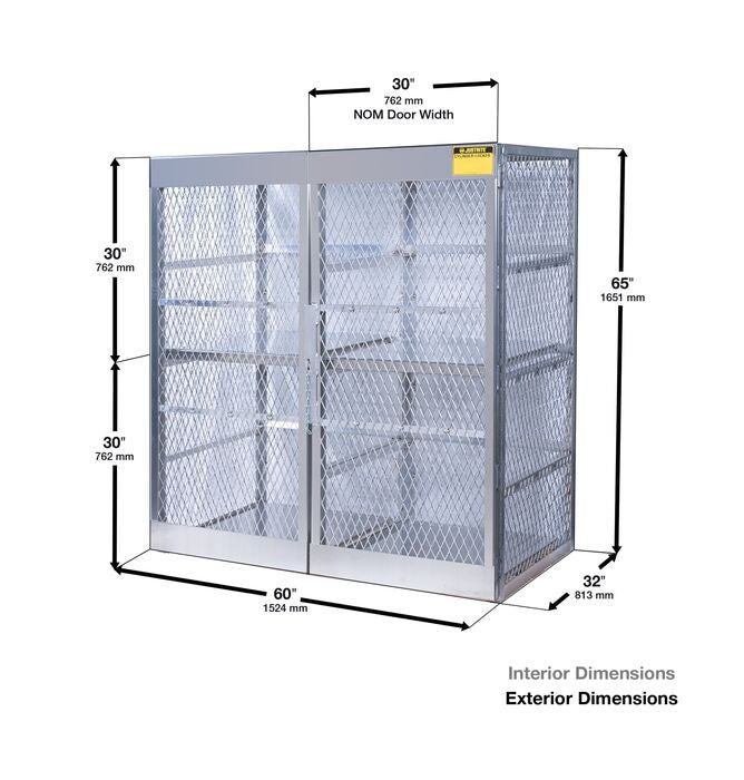 Storage Locker Cabinet, 16 Vertical LPG Cylinders - manufacturer product image 2