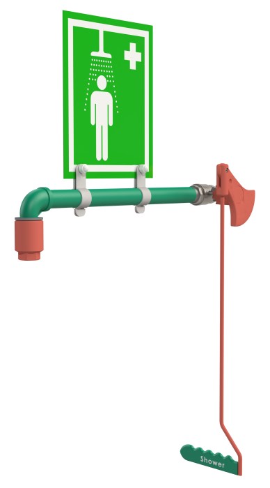 Ring Main Mount Drench Shower - Galvanized Pipe - manufacturer product image 1