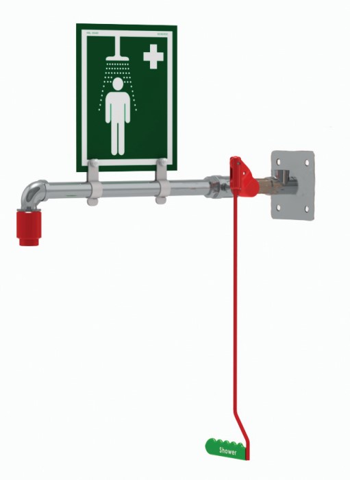 Wall Mount Drench Shower - Stainless Steel Pipe - manufacturer product image 1