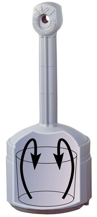 4-Gal. Cigarette Butt Receptacle, Gray Poly - manufacturer product image 2