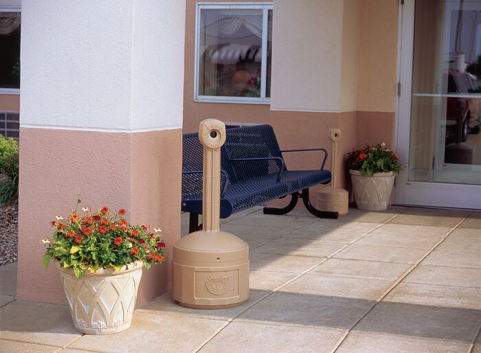 4-Gal. Cigarette Butt Receptacle, Beige Poly - manufacturer product image 4