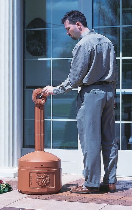 4-Gal. Cigarette Butt Receptacle, Terracotta Poly - manufacturer product image 2