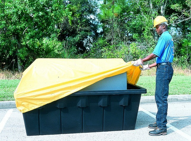 Cover for 275-Gallon Fuel Tank Containment, yellow - Spill Containment