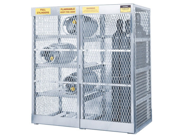 Combo Storage Cabinet, 8 Horizontal LPG & 10 Vertical Gas Cylinders - manufacturer product image 1
