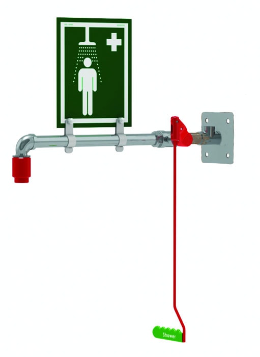 Wall Mount Drench Shower - Galvanized Pipe - manufacturer product image 1