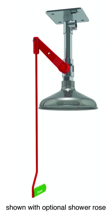 Ceiling Mount Drench Shower - Galvanized Pipe - manufacturer product image 1