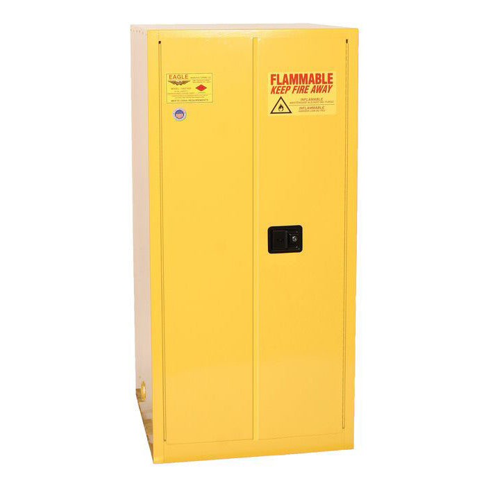55-Gal Yellow Safety Cabinet, 1 Vertical Drum, Self-Closing - manufacturer product image 1