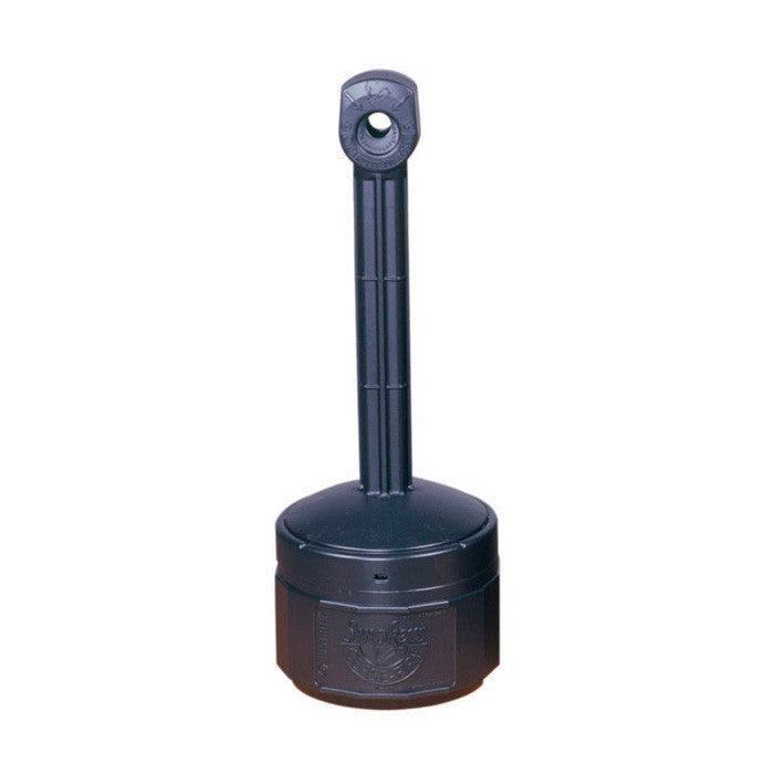 1-Gal. Cigarette Butt Receptacle, Black Poly - manufacturer product image 1