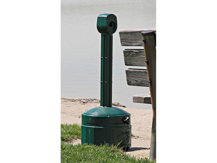 1-Gal. Cigarette Butt Receptacle, Green Poly - manufacturer product image 2