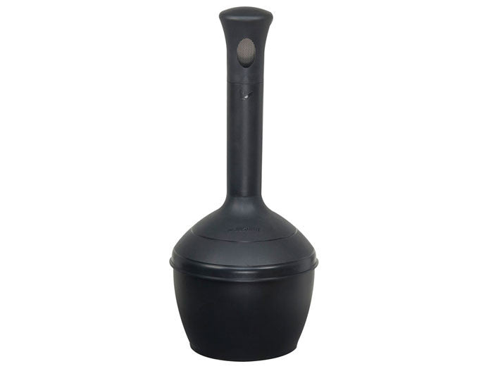 4-Gal. Cigarette Butt Receptacle, Black Poly - manufacturer product image 1
