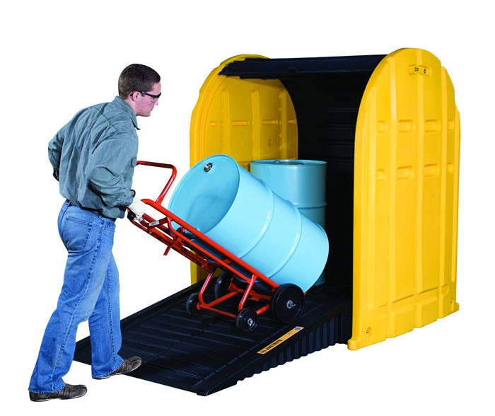 2-Drum Outdoor Drum Storage no drain plug - manufacturer product image 3