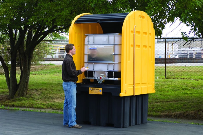 IBC Outdoors Spill Pallet 1-Tote Enclosed Polyethylene Platform - manufacturer product image 2