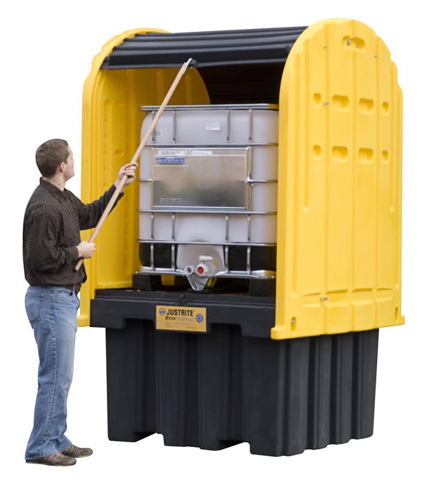 IBC Outdoors Spill Pallet 1-Tote Enclosed Polyethylene Platform - manufacturer product image 1