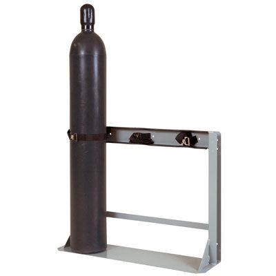 Floor Mount 3-Gas Cylinder Stand, steel - Gas Cylinder Storage