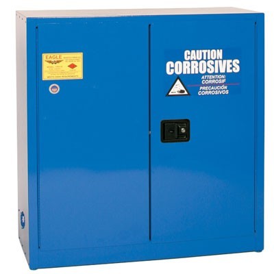 30-Gal Acid/Corrosive Blue Metal Safety Cabinet, Sliding Door - Safety Cabinets